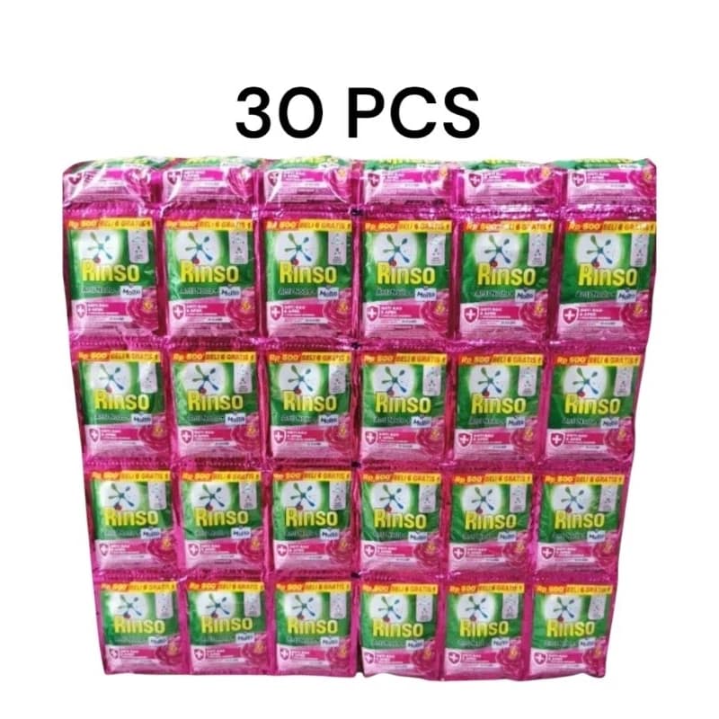 Rinso Deterjen Cair Sachet 20 ml Isi 30 | Praktis & Ekonomis