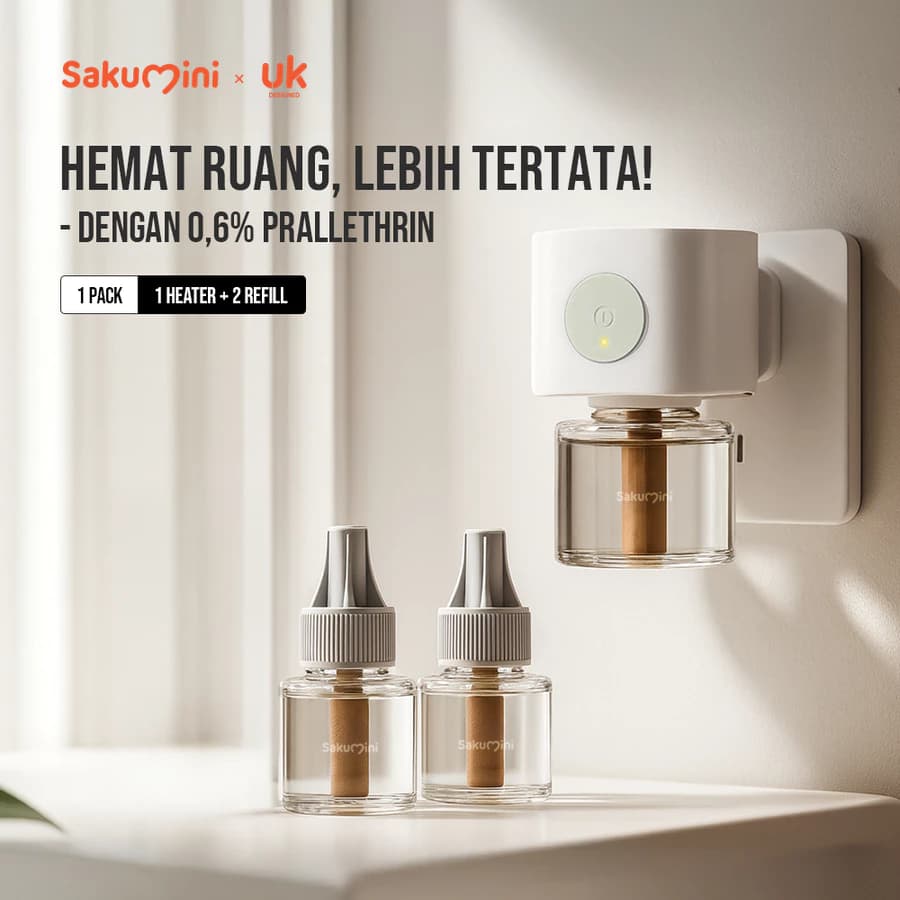 Sakumini Pengusir Nyamuk Elektrik | Obat Nyamuk Cair Tanpa Asap