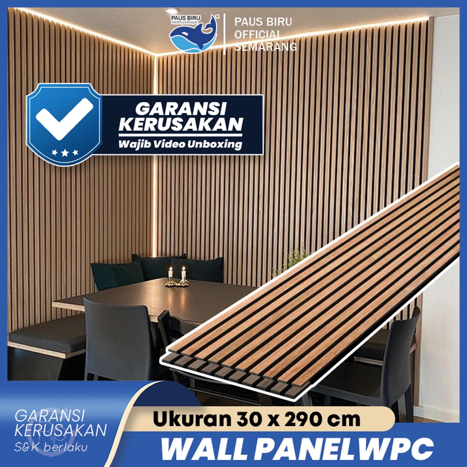 Wood panel dinding